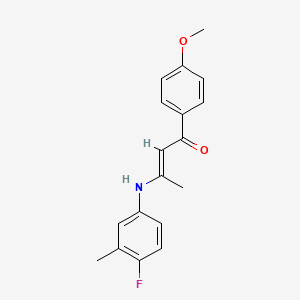 (E)-3-(4-fluoro-3-methylanilino)-1-(4-methoxyphenyl)but-2-en-1-one