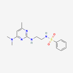 N-(2-{[4-(dimethylamino)-6-methyl-2-pyrimidinyl]amino}ethyl)benzenesulfonamide