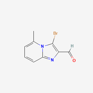 molecular formula C9H7BrN2O B595227 3-溴-5-甲基咪唑并[1,2-a]吡啶-2-甲醛 CAS No. 1313712-51-4