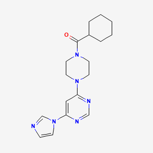 4-[4-(cyclohexylcarbonyl)-1-piperazinyl]-6-(1H-imidazol-1-yl)pyrimidine