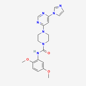 N-(2,5-dimethoxyphenyl)-4-[6-(1H-imidazol-1-yl)-4-pyrimidinyl]-1-piperazinecarboxamide