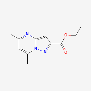 molecular formula C11H13N3O2 B595229 5,7-二甲基吡唑并[1,5-a]嘧啶-2-羧酸乙酯 CAS No. 1263285-54-6