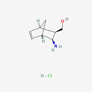 molecular formula C8H14ClNO B595230 [(1R,2R,3S,4S)-3-amino-2-bicyclo[2.2.1]hept-5-enyl]methanol;hydrochloride CAS No. 1212379-50-4