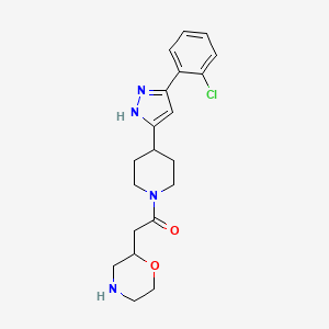 2-(2-{4-[3-(2-chlorophenyl)-1H-pyrazol-5-yl]-1-piperidinyl}-2-oxoethyl)morpholine hydrochloride