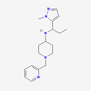 N-[1-(1-methyl-1H-pyrazol-5-yl)propyl]-1-(pyridin-2-ylmethyl)piperidin-4-amine