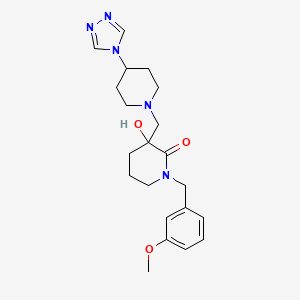 3-hydroxy-1-(3-methoxybenzyl)-3-{[4-(4H-1,2,4-triazol-4-yl)piperidin-1-yl]methyl}piperidin-2-one