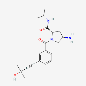 (2S,4R)-4-amino-1-[3-(3-hydroxy-3-methylbut-1-yn-1-yl)benzoyl]-N-isopropylpyrrolidine-2-carboxamide