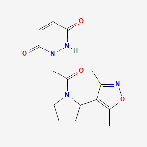 1-{2-[2-(3,5-dimethylisoxazol-4-yl)pyrrolidin-1-yl]-2-oxoethyl}-1,2-dihydropyridazine-3,6-dione