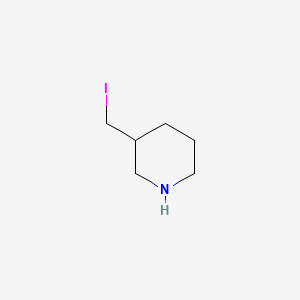 molecular formula C6H12IN B595236 3-(碘甲基)哌啶 CAS No. 1260856-53-8