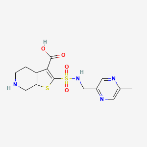 2-({[(5-methylpyrazin-2-yl)methyl]amino}sulfonyl)-4,5,6,7-tetrahydrothieno[2,3-c]pyridine-3-carboxylic acid