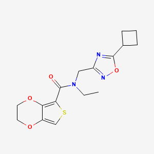 N-[(5-cyclobutyl-1,2,4-oxadiazol-3-yl)methyl]-N-ethyl-2,3-dihydrothieno[3,4-b][1,4]dioxine-5-carboxamide