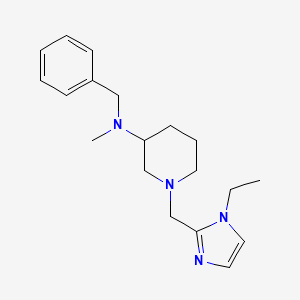 molecular formula C19H28N4 B5952379 N-benzyl-1-[(1-ethylimidazol-2-yl)methyl]-N-methylpiperidin-3-amine 