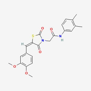 2-[5-(3,4-dimethoxybenzylidene)-2,4-dioxo-1,3-thiazolidin-3-yl]-N-(3,4-dimethylphenyl)acetamide