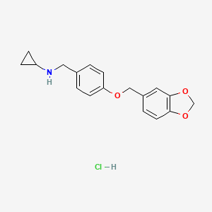 N-[4-(1,3-benzodioxol-5-ylmethoxy)benzyl]cyclopropanamine hydrochloride