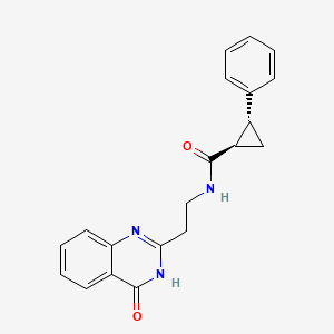 (1R*,2R*)-N-[2-(4-oxo-3,4-dihydroquinazolin-2-yl)ethyl]-2-phenylcyclopropanecarboxamide