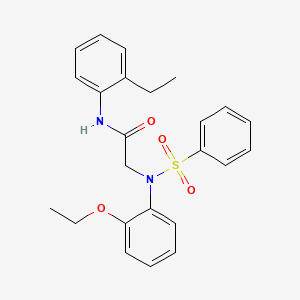 molecular formula C24H26N2O4S B5952462 N~2~-(2-ethoxyphenyl)-N~1~-(2-ethylphenyl)-N~2~-(phenylsulfonyl)glycinamide 