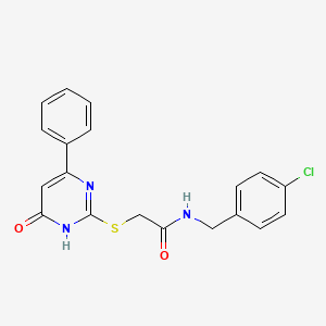 N-(4-chlorobenzyl)-2-[(6-oxo-4-phenyl-1,6-dihydro-2-pyrimidinyl)thio]acetamide