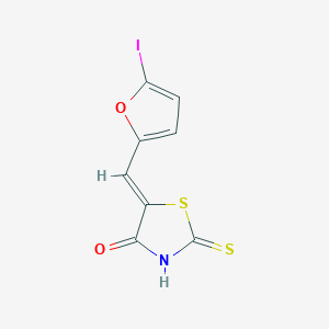 (5Z)-5-[(5-iodofuran-2-yl)methylidene]-2-sulfanylidene-1,3-thiazolidin-4-one