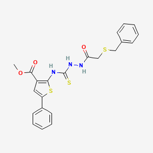 methyl 2-[({2-[(benzylthio)acetyl]hydrazino}carbonothioyl)amino]-5-phenyl-3-thiophenecarboxylate