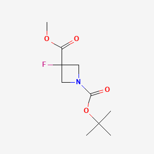molecular formula C10H16FNO4 B595251 1-Boc-3-氟代氮杂环丁烷-3-羧酸甲酯 CAS No. 1363382-00-6