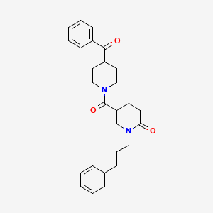 5-[(4-benzoyl-1-piperidinyl)carbonyl]-1-(3-phenylpropyl)-2-piperidinone