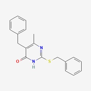 5-BENZYL-2-(BENZYLSULFANYL)-6-METHYL-3,4-DIHYDROPYRIMIDIN-4-ONE