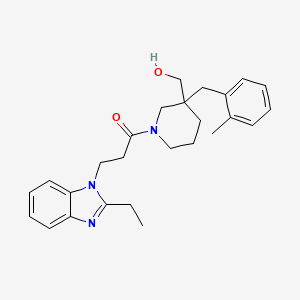 [1-[3-(2-ethyl-1H-benzimidazol-1-yl)propanoyl]-3-(2-methylbenzyl)-3-piperidinyl]methanol