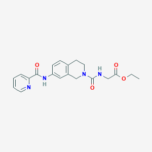 ethyl 2-[[7-(pyridine-2-carbonylamino)-3,4-dihydro-1H-isoquinoline-2-carbonyl]amino]acetate