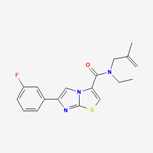 N-ethyl-6-(3-fluorophenyl)-N-(2-methyl-2-propen-1-yl)imidazo[2,1-b][1,3]thiazole-3-carboxamide