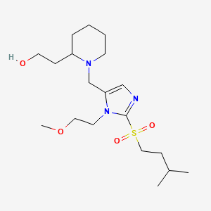 2-[1-({1-(2-methoxyethyl)-2-[(3-methylbutyl)sulfonyl]-1H-imidazol-5-yl}methyl)-2-piperidinyl]ethanol