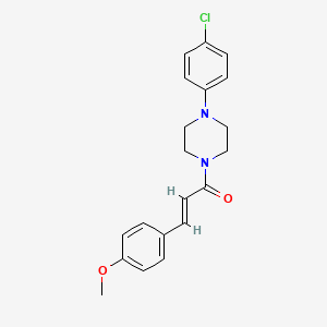 1-(4-chlorophenyl)-4-[3-(4-methoxyphenyl)acryloyl]piperazine