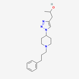 molecular formula C19H28N4O B5952614 1-[1-[1-(3-Phenylpropyl)piperidin-4-yl]triazol-4-yl]propan-2-ol 