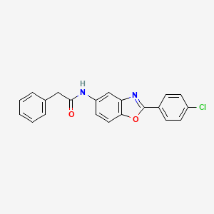 N-[2-(4-chlorophenyl)-1,3-benzoxazol-5-yl]-2-phenylacetamide