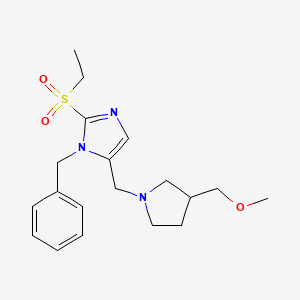 1-Benzyl-2-ethylsulfonyl-5-[[3-(methoxymethyl)pyrrolidin-1-yl]methyl]imidazole