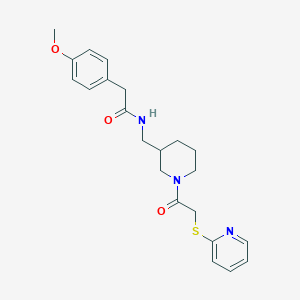 2-(4-methoxyphenyl)-N-({1-[(2-pyridinylthio)acetyl]-3-piperidinyl}methyl)acetamide