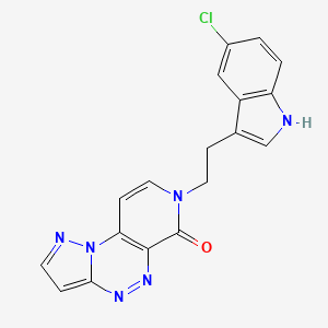 molecular formula C18H13ClN6O B5952665 7-[2-(5-chloro-1H-indol-3-yl)ethyl]pyrazolo[5,1-c]pyrido[4,3-e][1,2,4]triazin-6(7H)-one 