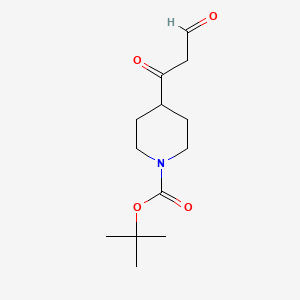 molecular formula C13H21NO4 B595267 Tert-butyl 4-(3-oxopropanoyl)piperidine-1-carboxylate CAS No. 1352246-54-8