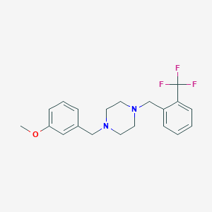 1-(3-methoxybenzyl)-4-[2-(trifluoromethyl)benzyl]piperazine