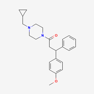 1-(cyclopropylmethyl)-4-[3-(4-methoxyphenyl)-3-phenylpropanoyl]piperazine