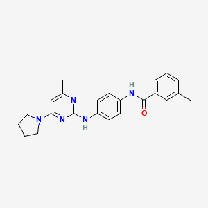 3-Methyl-N-(4-{[4-methyl-6-(pyrrolidin-1-YL)pyrimidin-2-YL]amino}phenyl)benzamide