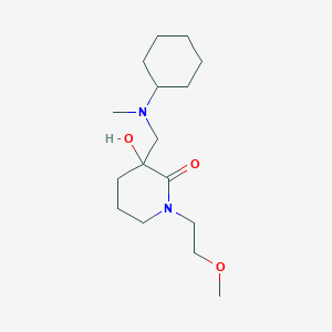 3-[[Cyclohexyl(methyl)amino]methyl]-3-hydroxy-1-(2-methoxyethyl)piperidin-2-one