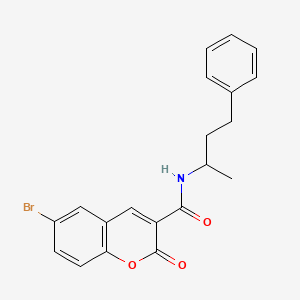 molecular formula C20H18BrNO3 B5952744 6-bromo-2-oxo-N-(4-phenylbutan-2-yl)-2H-chromene-3-carboxamide 