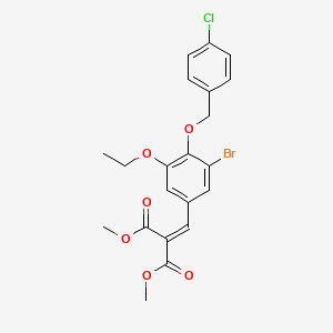 dimethyl {3-bromo-4-[(4-chlorobenzyl)oxy]-5-ethoxybenzylidene}malonate