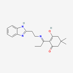 2-(1-{[2-(1H-1,3-BENZIMIDAZOL-2-YL)ETHYL]AMINO}PROPYLIDENE)-5,5-DIMETHYL-1,3-CYCLOHEXANEDIONE