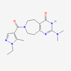 2-(dimethylamino)-7-[(1-ethyl-5-methyl-1H-pyrazol-4-yl)carbonyl]-3,5,6,7,8,9-hexahydro-4H-pyrimido[4,5-d]azepin-4-one