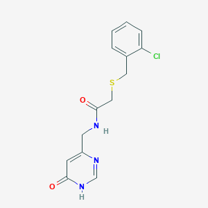 molecular formula C14H14ClN3O2S B5952785 2-[(2-chlorobenzyl)thio]-N-[(6-hydroxypyrimidin-4-yl)methyl]acetamide 