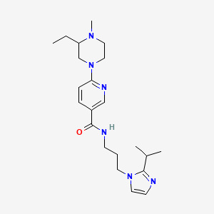 6-(3-ethyl-4-methyl-1-piperazinyl)-N-[3-(2-isopropyl-1H-imidazol-1-yl)propyl]nicotinamide