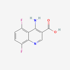 molecular formula C10H6F2N2O2 B595281 4-Amino-5,8-difluoroquinoline-3-carboxylic acid CAS No. 1242260-55-4