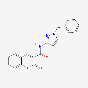 N~3~-(1-BENZYL-1H-PYRAZOL-3-YL)-2-OXO-2H-CHROMENE-3-CARBOXAMIDE