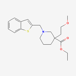 molecular formula C20H27NO3S B5952822 ethyl 1-(1-benzothien-2-ylmethyl)-3-(2-methoxyethyl)-3-piperidinecarboxylate 